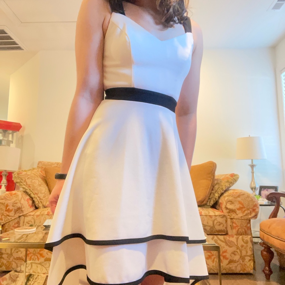 City Studio White Fit and Flare Cocktail Dress